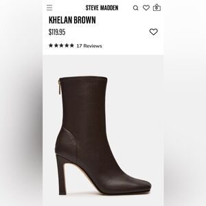 Steve Madden Dark Brown Ankle Booties